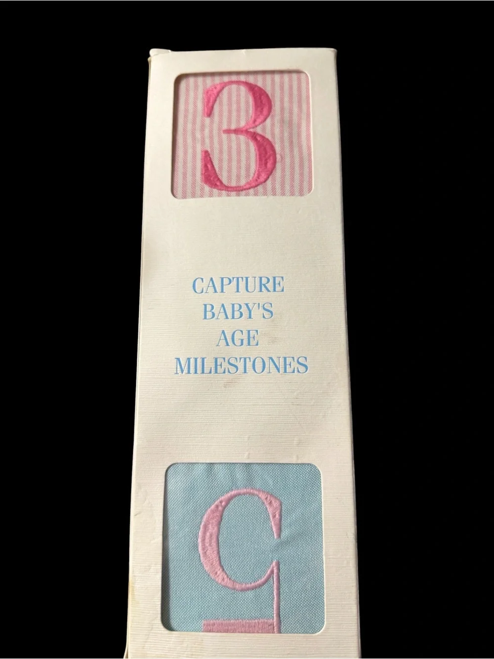 Ralph Lauren Baby Age Milestone Blocks New Unused Photo Prop Pastel